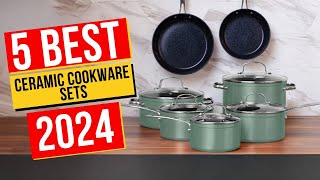 Best Ceramic Cookware Sets In 2024  Top 5 Ceramic Cookware Sets [upl. by Gussman]