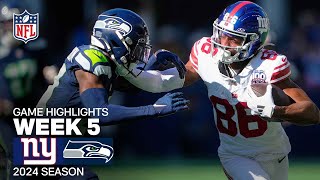 New York Giants vs Seattle Seahawks Game Highlights  NFL 2024 Season Week 5 [upl. by Anyd]