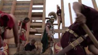 Roman legionaries build fortress wall [upl. by Lori]