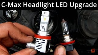 Easy Ford CMax LED Headlight and HighBeam Replacement [upl. by Osnofedli]