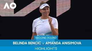 Belinda Bencic v Amanda Anisimova Highlights 2R  Australian Open 2022 [upl. by Muncey]