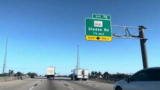 Driving from Pompano Beach toll plaza n Pompano Beach FL to Jog Rd in Lake Worth FL neighborhoods [upl. by Martinic]