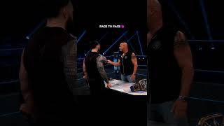 Roman Reigns and Goldberg face to face 😈🔥 viralshorts wwe [upl. by Nottarts]