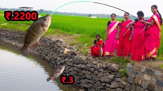 Big Fish Catching Using Machine Fishing Rod  Fishing Rod  Village Fishing Life [upl. by Reiche182]