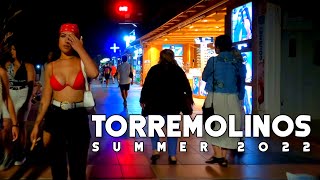 Torremolinos El Bajondillo to La Carihuela Nightlife Summer 2022 June Costa del Sol Málaga Spain 4K [upl. by Watkins]