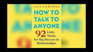 How to Talk to Anyone 92 Little Tricks for Big Success in Relationships Audiobook [upl. by Ymled]