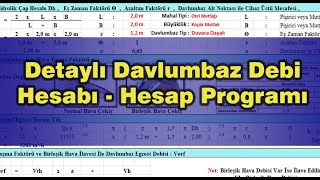 Detaylı Davlumbaz Debi Hesabı  Hesap Programı [upl. by Naraj]