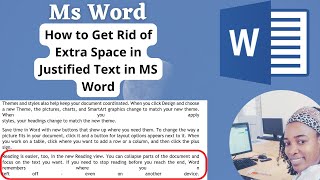 Get rid of extra space in justified text in MS Word msword microsoft text [upl. by Legnalos341]