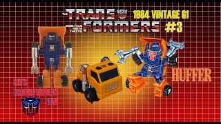 TRANSFORMERS G1 MINIBOT HUFFER VINTAGE TOY REVIEW [upl. by Yellek]