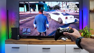 GTA 5 On XBOX 360 In 2024  POV Gameplay Test  65 Inch Hisense ULED TV [upl. by Luciana]