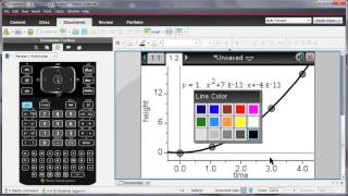 Introduzir e analisar dados com a TINspire CX [upl. by Gladi]