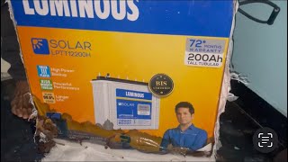 Luminous Solar LPTT12200H Battery Unboxing and review installation [upl. by Dotty]