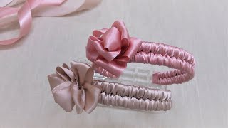 DIY Ribbon Headband  How to Make Braided Headband with Satin Ribbon –Easy No Sew Scrunchie Hairband [upl. by Neved]