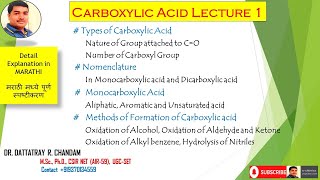 Carboxylic Acid Lecture 1 [upl. by Eirallih686]