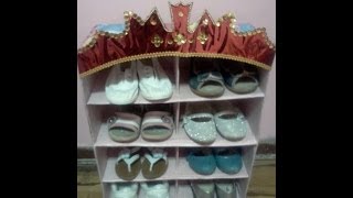 Diy zapatera para niña con dos cajas de cartón y un gorrito fiestero [upl. by Mw441]