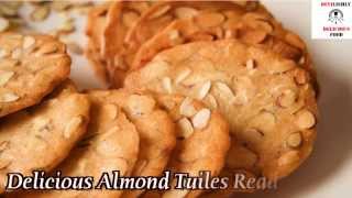 Almond Tuiles Almond Cookie [upl. by Yrrat330]