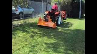 Flail Mower working on Kubota tractor [upl. by Brennan]