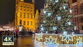 Gdansk Poland 🇵🇱 Christmas Market 4K Walking Tour 2023 [upl. by Nuyh885]