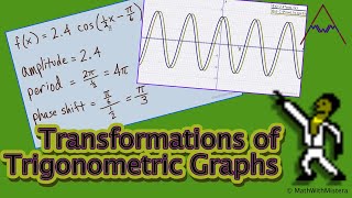 Transformations of Trigonometric Graphs Amplitude Period amp Phase Shift [upl. by Thalassa]