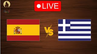 🔴 Live Spain vs Greece  Olympic Games 2024  Live Play By Play Scoreboard [upl. by Bocoj84]