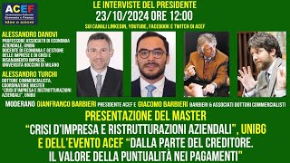 Master “Crisi d’impresa e ristrutturazioni aziendali” – Alessandro Danovi [upl. by Hubie281]