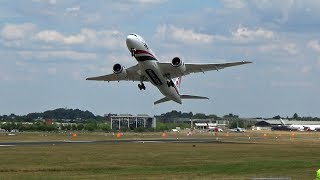 🇧🇩 Biman Bangladesh Airlines Boeing 7878 Full Display Farnborough Airshow [upl. by Kcire935]