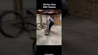 Older BMX flatland freestyle rider doing some tricks bmxlife fitness bikelife wheelie bicycle [upl. by Aehsal]