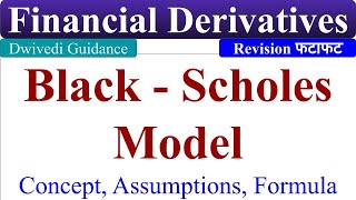 Black Scholes Model Black Scholes option pricing Model financial derivatives lecture dwivedi [upl. by Jackson]