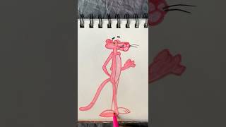 Pink panther drawing  how to draw pink panther cartoon  easy drawing art [upl. by Airamanna]