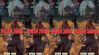 Ryzen 1600 vs 2600 vs 3600 vs 5600X  4ghz [upl. by Adeehsar]