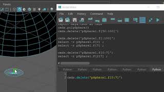 Maya Python delete and extrude [upl. by Nhguavahs180]