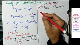 Entropy State FunctionEntropy of Reversible ProcessEntropy of Irreversible processurduhindisaad [upl. by Oys210]