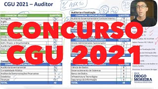 Concurso CGU 2021  Auditor e Técnico  Análise do edital e dicas de estudo [upl. by Iloj799]