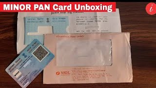 minor pan card unboxingnsdl minor pan card unboxing pan card for below 18shorts 176 viralvideo [upl. by Iline]