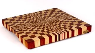 Making a 3D end grain cutting board №1 Изготовление 3D торцевой разделочной доски №1 [upl. by Iline]