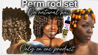 Perm Rod Set w Mousse on natural hair [upl. by Schwinn207]