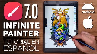 TUTORIAL COMPLETO INFINITE PAINTER 7  Alternativa a Procreate en Android  Tutorial Android e iOS [upl. by Yltnerb218]