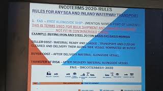 Practical Training7 Brief explanation of Incoterm  ExWorksFCAFAS and FOB [upl. by Fitzsimmons]