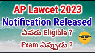 AP Lawcet 2023Notification [upl. by Laurice529]