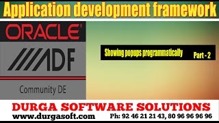 Application development frameworkADFShowing popups programmatically Part2 [upl. by Arliene312]