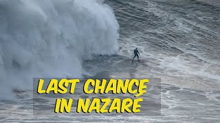 Last Swell in Nazaré for season 20232024 bigwaves [upl. by Carmita957]