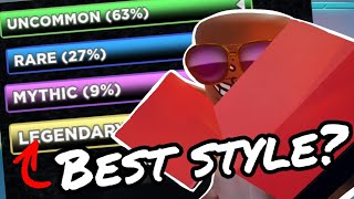 THE BEST STYLES FOR EACH RARITY ON UNTITLED BOXING GAME [upl. by Ijnek]