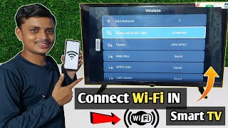 smart tv me wifi kaise connect kare  How to Connect WiFi in smart TV  led tv connect with wifi [upl. by Rubia]