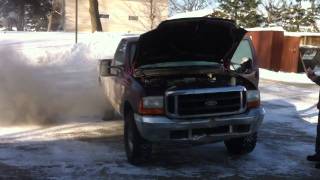 73 PowerStroke 19ºF Cold Start Attempt [upl. by Granthem321]