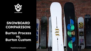 Snowboard Comparison Burton Process vs Burton Custom [upl. by Aniakudo260]