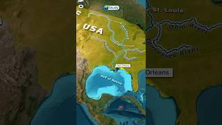 Mississippi River System Through Animation 🌏  World Geography upsc geography geostudy [upl. by Nydia]