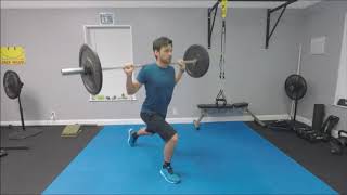 Desplante hacia atrás con Barra atrás  Barbell Reverse Lunges [upl. by Alister904]