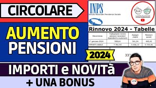 INPS⚠️ CIRCOLARE PENSIONI 2024 ➡ IMPORTI DEFINITIVI GENNAIO 📈RIVALUTAZIONI AUMENTI IRPEF FASCE TAGLI [upl. by Ahserb]