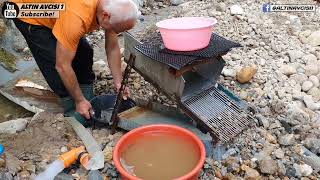 Gold Prospecting in the stream is a practical way to find plenty of natural gold [upl. by Dorfman215]