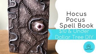 10 amp Under Dollar Tree DIY  Hocus Pocus Spell Book [upl. by Muncey]